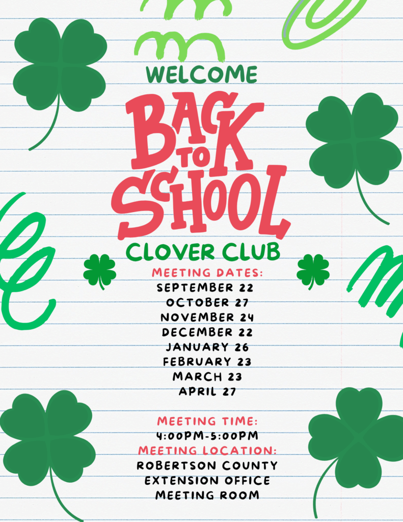 Clover Club meeting schedule